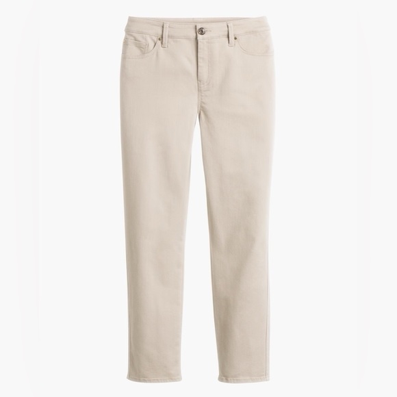 Chico's Pants & Jumpsuits Chicos Platinum Crop Beige Buff Stretch Denim Jeans Size 2 Chicos